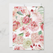 水彩フローラ六角ブライダルブランチ 招待状 (裏面)