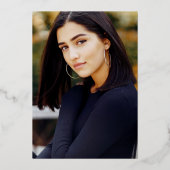 水彩フローラ写真キンセアニェラ金ゴールド 箔招待状 (裏面)