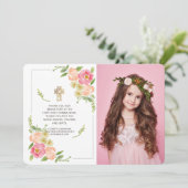 水彩フローラ写真クロスコミュニオンありがとう サンキューカード (スタンド正面)