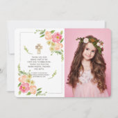 水彩フローラ写真クロスコミュニオンありがとう サンキューカード (正面)