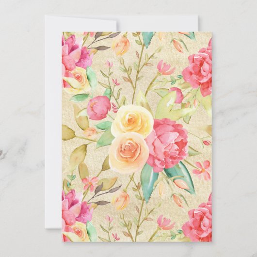 水彩フローラ写真卒業発表 案内状 (裏面)