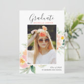 水彩フローラ写真卒業 案内状 (スタンド正面)