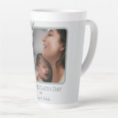 水彩フローラ写真母の日 カフェラテマグ (右アングル)