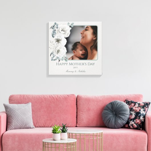 水彩フローラ写真母の日 キャンバスプリント (インサイチュ (リビング))