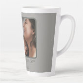 水彩フローラ写真母の日 | グレー カフェラテマグ (右)