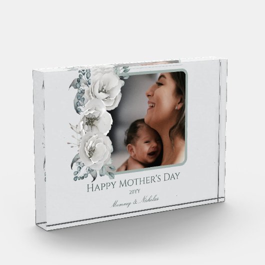 水彩フローラ写真母の日 フォトブロック (左)
