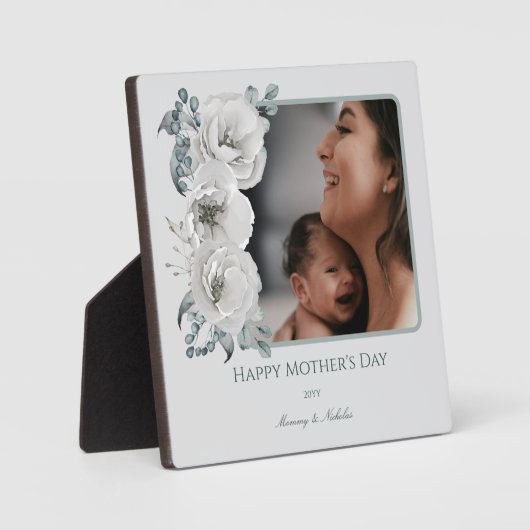 水彩フローラ写真母の日 フォトプラーク (正面)