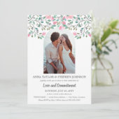 水彩フローラ分枝フォトコミットメント式 招待状 (スタンド正面)