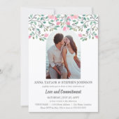 水彩フローラ分枝フォトコミットメント式 招待状 (正面)