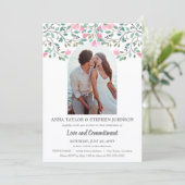 水彩フローラ分枝フォトコミットメント式 招待状 (スタンド正面)