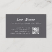 水彩フローラ動物 |ペットケアQRコード 名刺 (裏面)