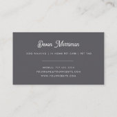 水彩フローラ動物 |ペット・ケア 名刺 (裏面)