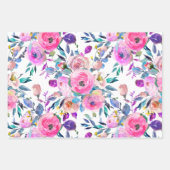 水彩フローラ包装紙シート ラッピングペーパーシート (正面)