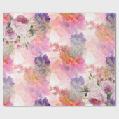 水彩フローラ包装紙 ラッピングペーパー (フラット)