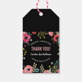 水彩フローラ卒業ありがとう ギフトタグ