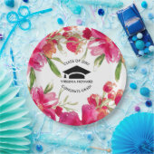 水彩フローラ卒業パーティー紙プレート ペーパープレート (パーティー)