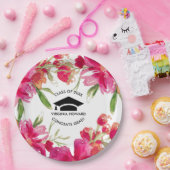 水彩フローラ卒業パーティー紙プレート ペーパープレート (パーティー)