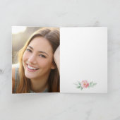 水彩フローラ卒業2021グリーティングカード カード (内部)