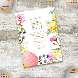 水彩フローラ卵狩りとイースターブランチ 招待状