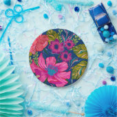 水彩フローラ及び植物性ブルーブライダルシャワー ペーパープレート (パーティー)