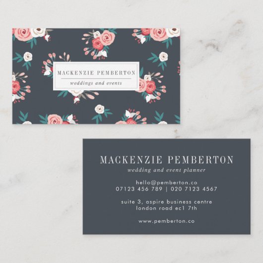 水彩フローラ名刺 名刺 (正面/裏面)