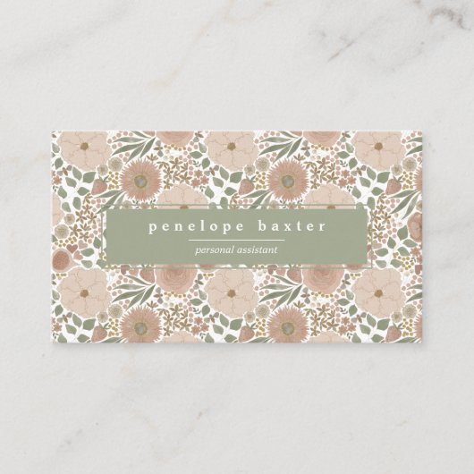 水彩フローラ名刺 名刺 (正面)