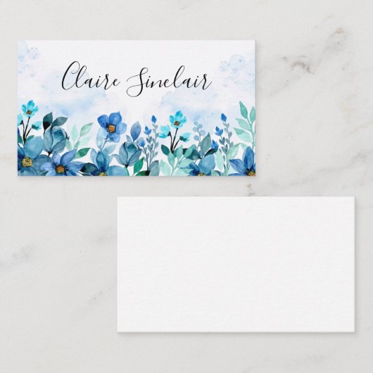 水彩フローラ名刺 名刺 (正面/裏面)