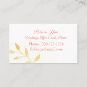 水彩フローラ名刺 名刺 (裏面)