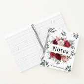 水彩フローラ名前をカスタムする手帳 ノートブック (内部)