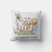 水彩フローラ園芸用具と引用文 アウトドアクッション (正面)