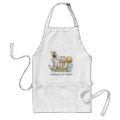 水彩フローラ園芸用具と引用文 スタンダードエプロン (正面)