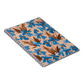 水彩フローラ夏プリント模様 ノートブック (右側)