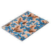 水彩フローラ夏プリント模様 ノートブック (左側)