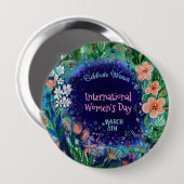 水彩フローラ女子デイボタン 缶バッジ (正面&裏面)