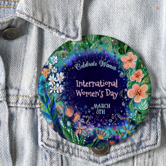 水彩フローラ女子デイボタン 缶バッジ