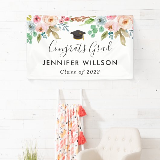 水彩フローラ女子大学院卒業パーティー 横断幕 (インサイチュ)
