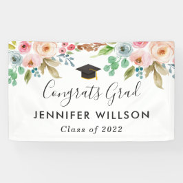 水彩フローラ女子大学院卒業パーティー 横断幕