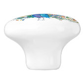 水彩フローラ孔雀 セラミックノブ (側面)