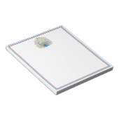 水彩フローラ孔雀 ノートパッド (アングル)