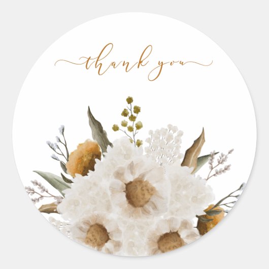 水彩フローラ封筒用シール ラウンドシール (正面)