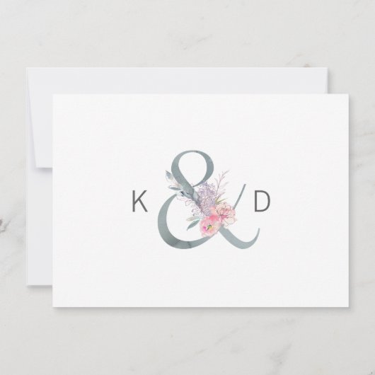 水彩フローラ幾何学日付の変更 案内状 (裏面)