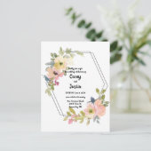 水彩フローラ幾何結婚の ポストカード (スタンド正面)