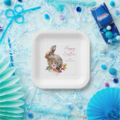 水彩フローラ復活祭 ペーパープレート (パーティー)