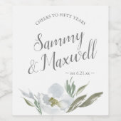 水彩フローラ応援～50年 ワインラベル (シングルラベル)