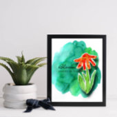 水彩フローラ感動的切り出しコラージュ ポスター