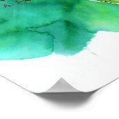 水彩フローラ感動的切り出しコラージュ ポスター (角)