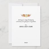 水彩フローラ感謝感謝挨拶フォトカード シーズンカード (裏面)