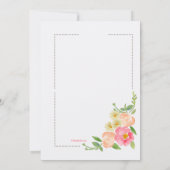 水彩フローラ招待状 招待状 (裏面)