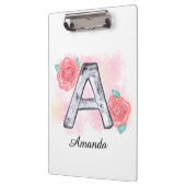 水彩フローラ文字A クリップボード (左)