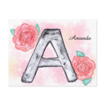 水彩フローラ文字A